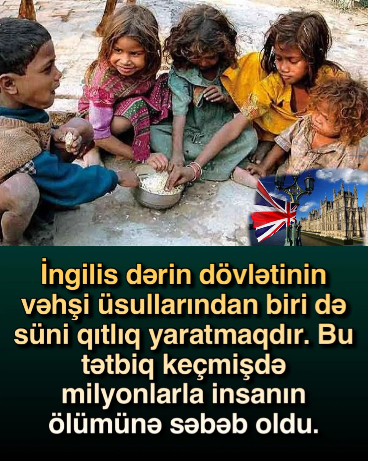 1770-Ci ildə Benqal qıtlığında on milyon insan həlak olmuşdur