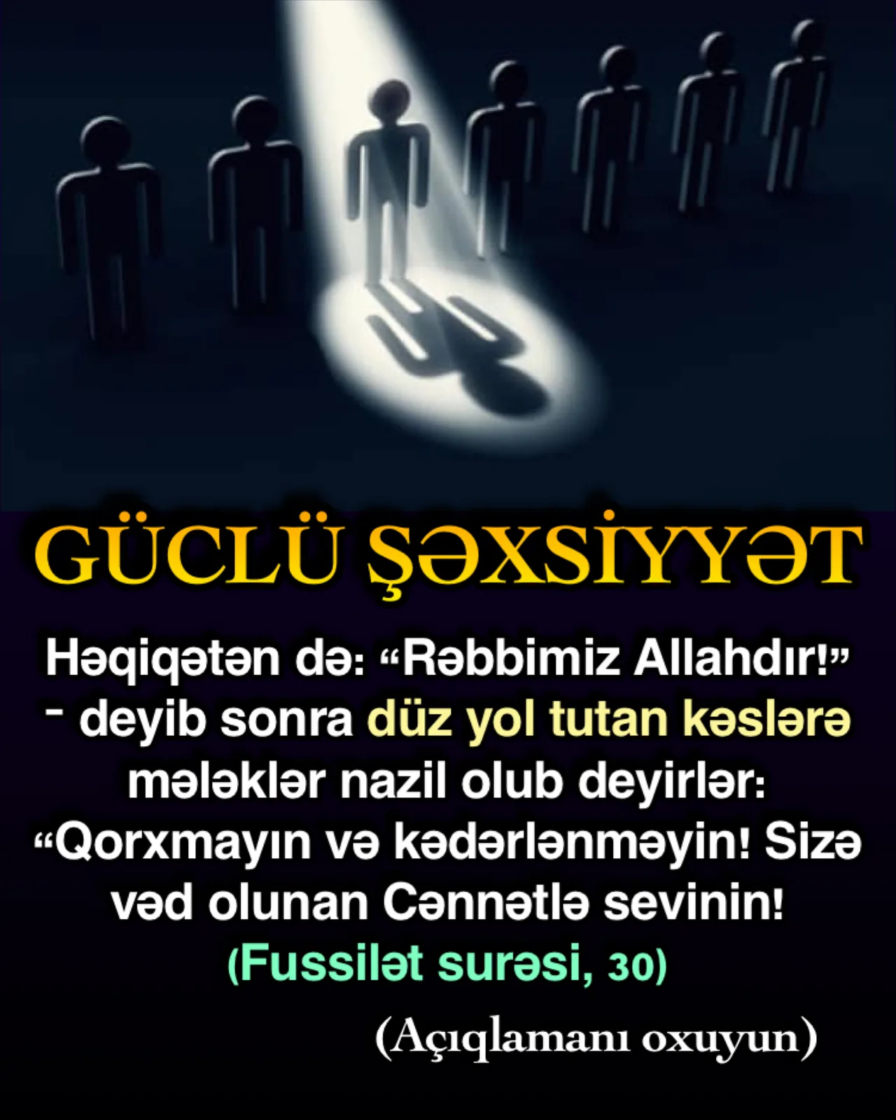 Ağıllı insan, canlı cansız bütün varlıqların Allaha boyun əydiyini və Onun icazəsi olmadan yer
