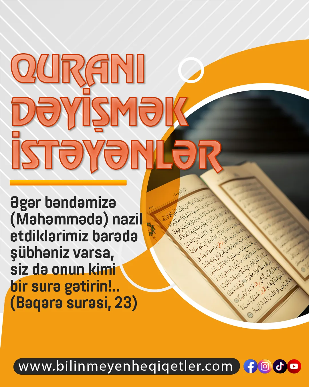 Quranı dəyişmək istəyənlər