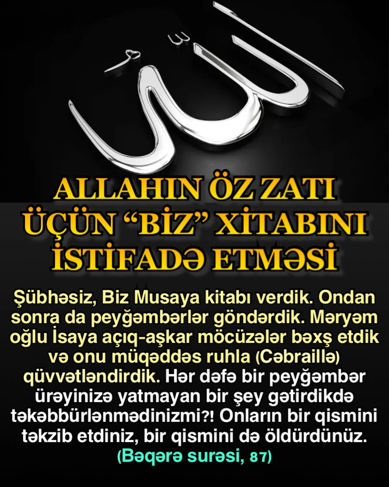 Quranda Biz xitabının mənası
