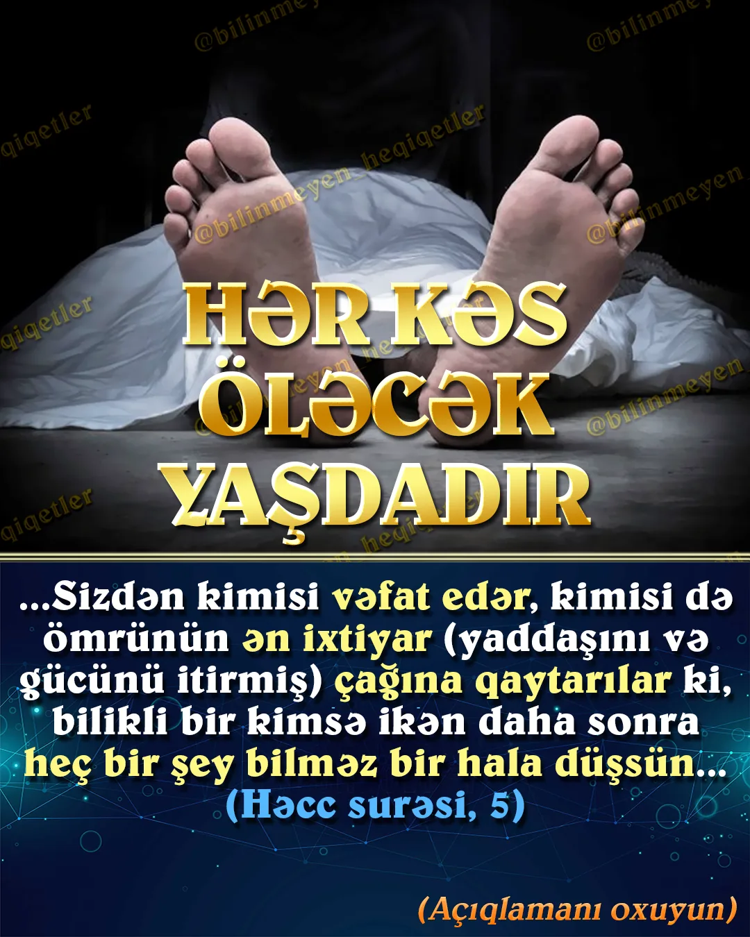 Allah diləsəydi, insanı ölənə qədər gənc yaşadar, bədənində heç bir nöqsan, ya da xəstəlik