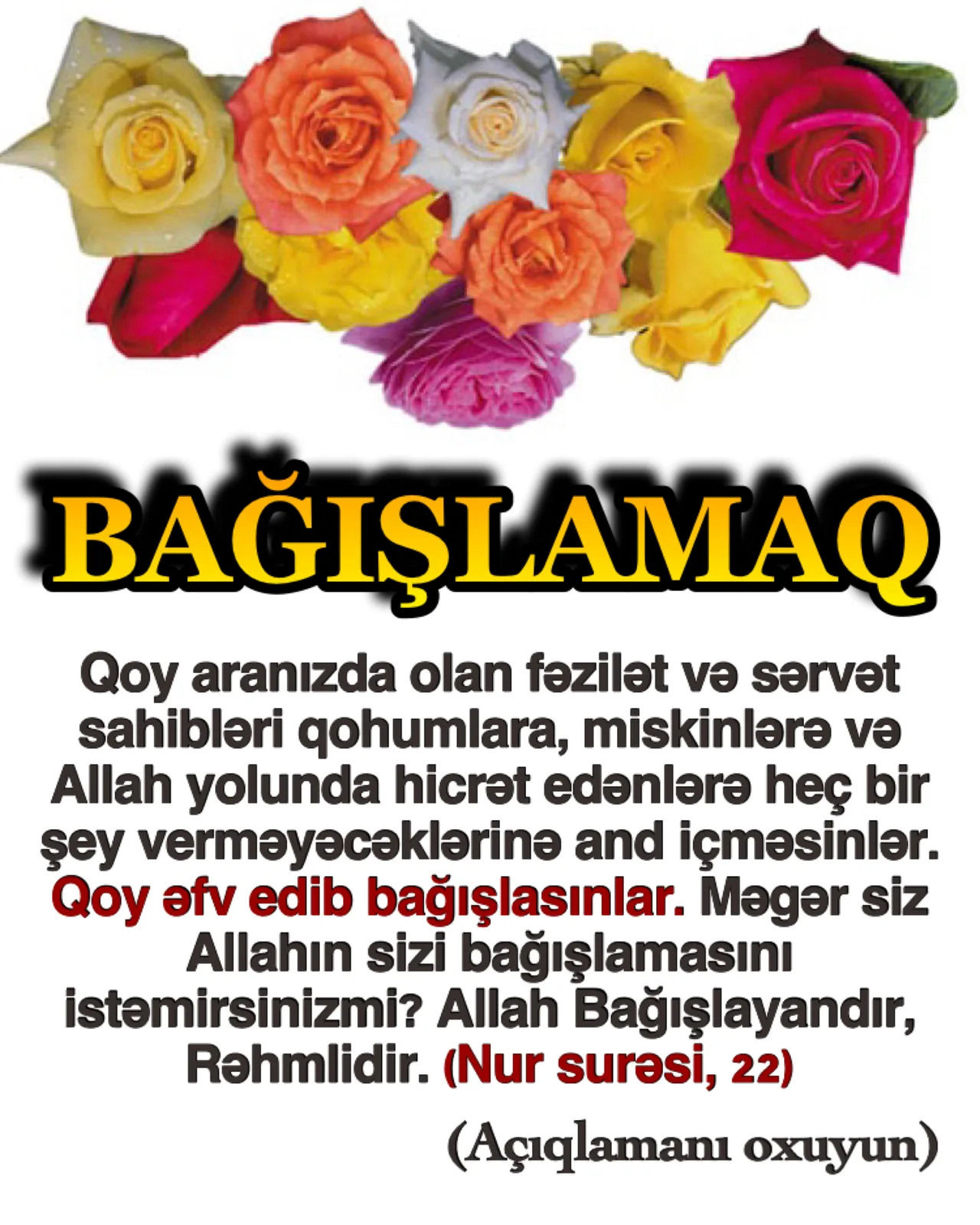 Allah dünya həyatında insanlar üçün, həzz duyacaq gözəl nemətlər yaratmışdır