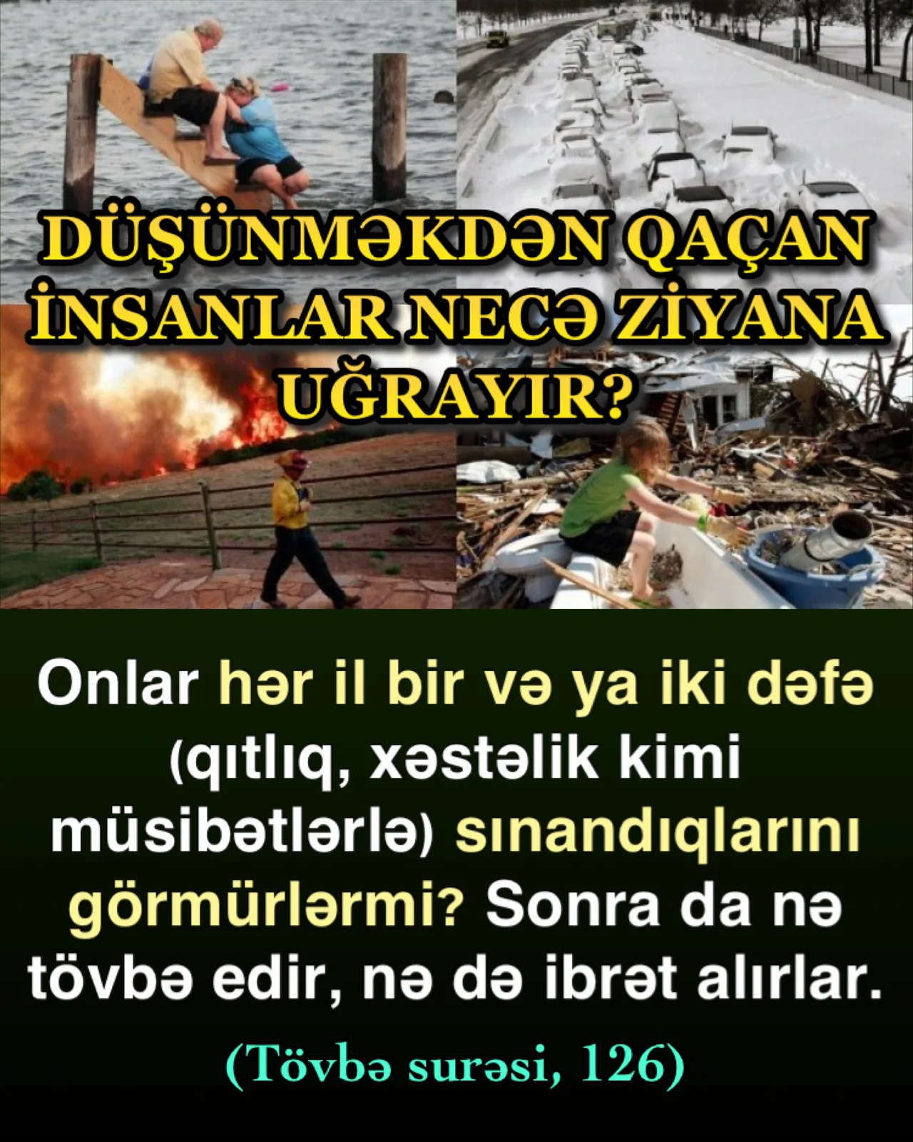 Allah insana düşünməyi tövsiyə edir