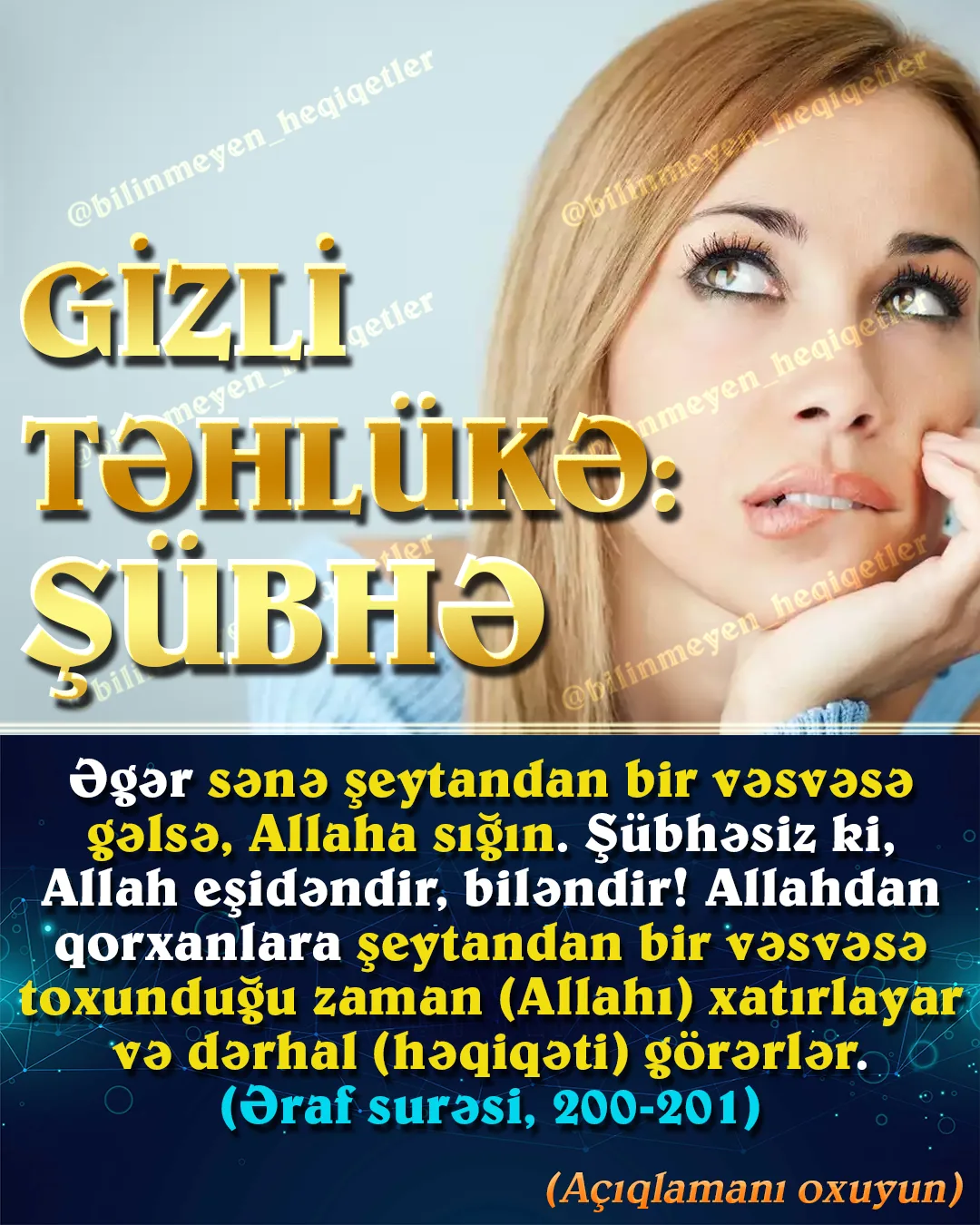 Allah insanı ağıllı düşünəcək gücdə yaratmışdır