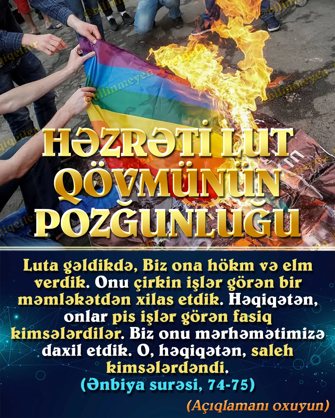 Allah Quranda “Allahın insanları yaratdığı fitrət üzrə hənif olaraq üzünü dinə (İslama)