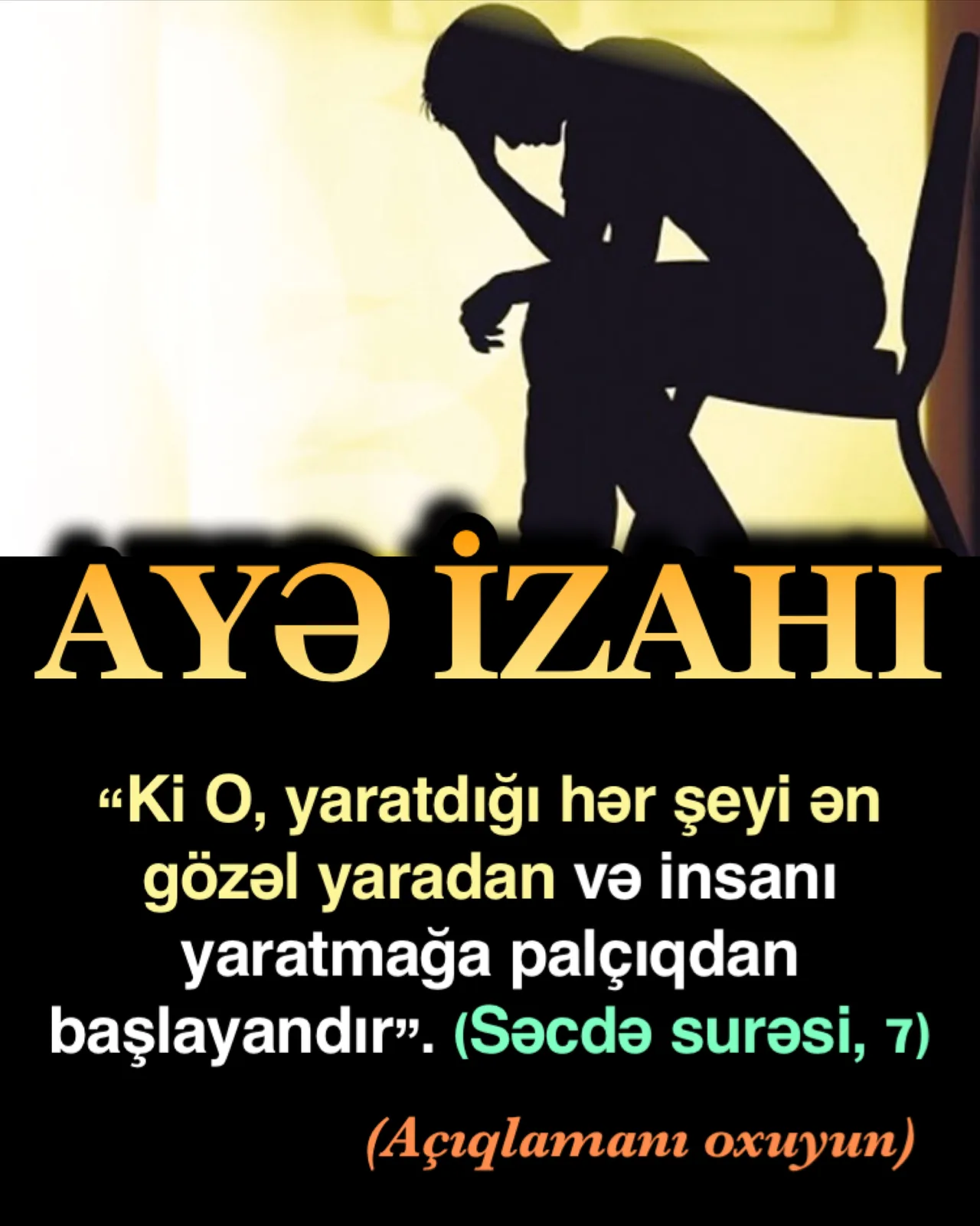 Allah Quranda insanı möcüzəvi bir şəkildə yaratdığını bildirir