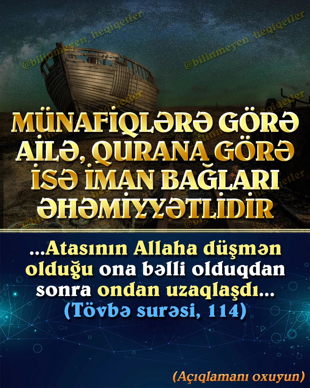 Allah Quranda möminlərə valideynlərinə qarşı sevgi dolu, şəfqətli və mehriban olmağı əmr