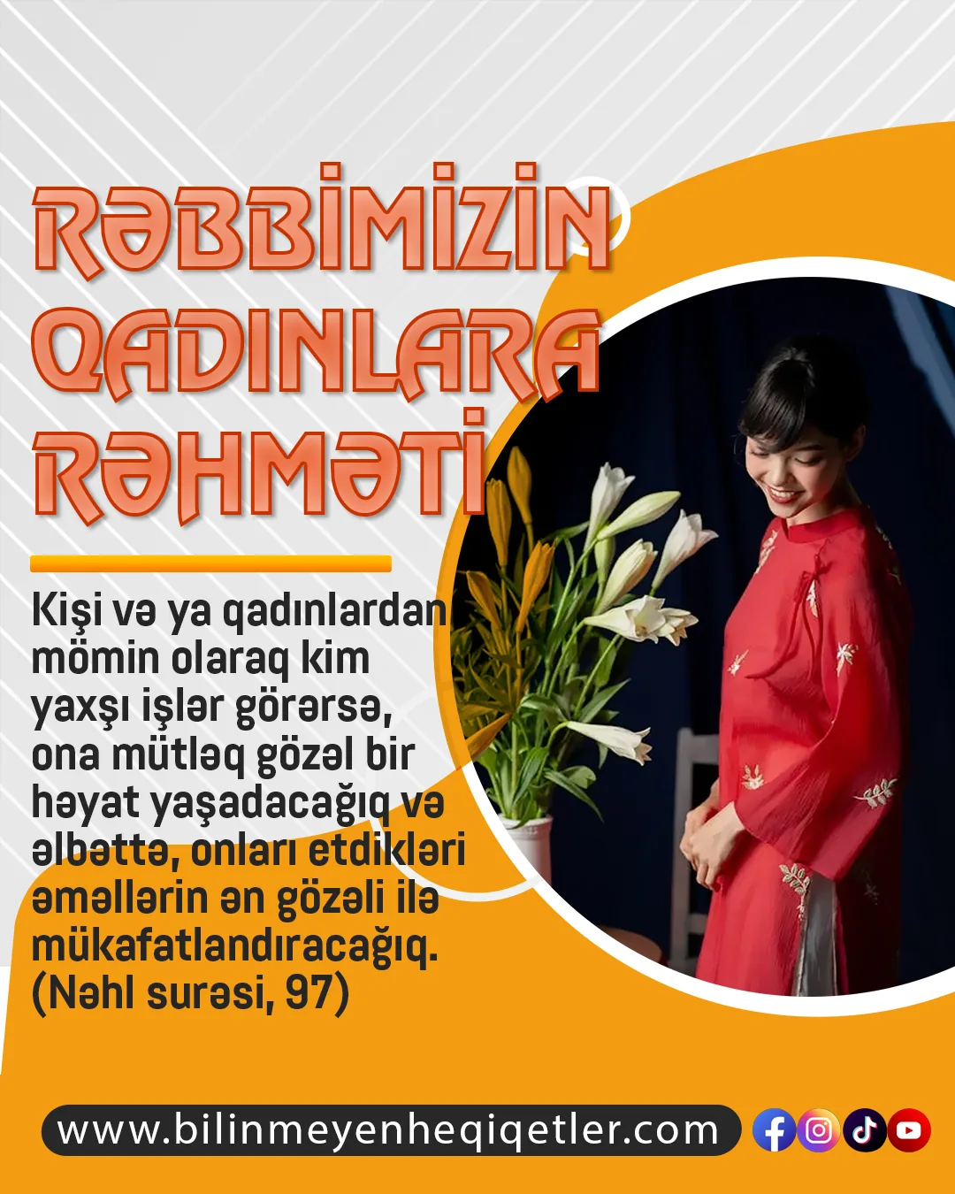 Allah, Quranla insanlara “şan və şərəflərinin gətirildiyini” bildirir
