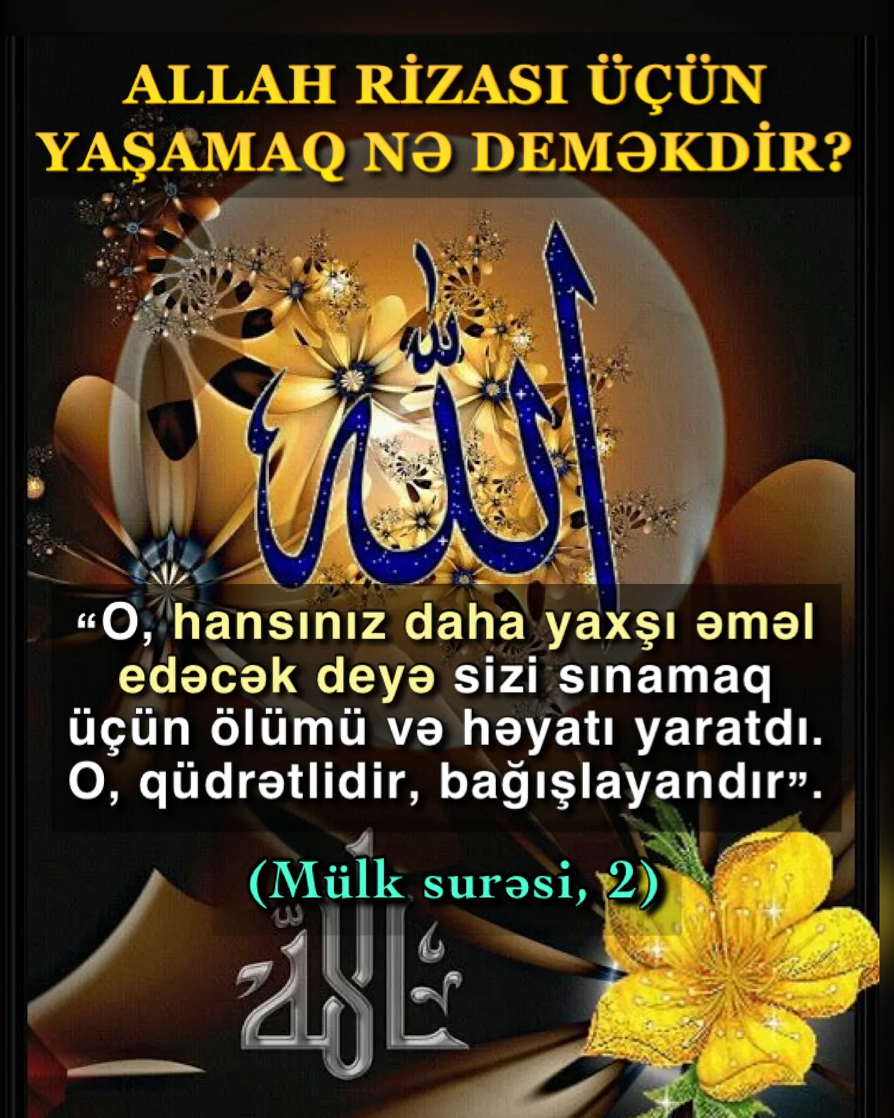 Allah rizası üçün yaşamaq nə deməkdir?