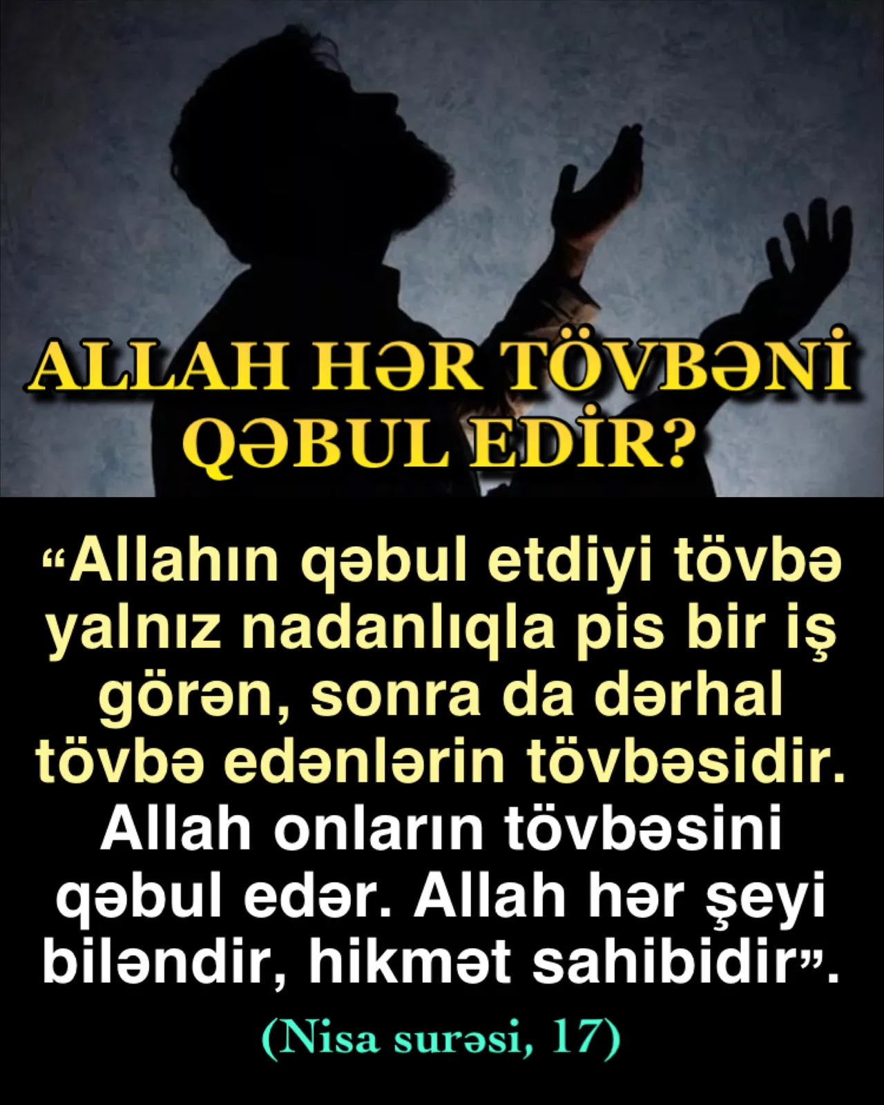 Səmimi tövbənin qəbulu