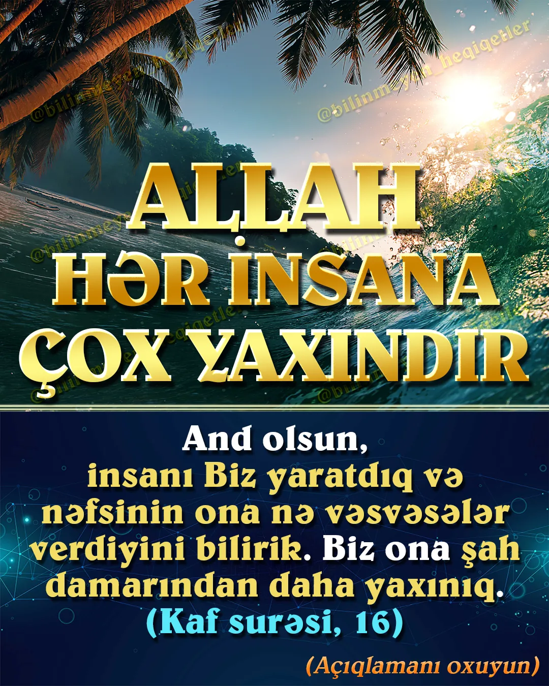 Allaha iman edən insan üçün istəklərinə nail olmaq, çətinliklərdən uzaq olmaq çox asandır