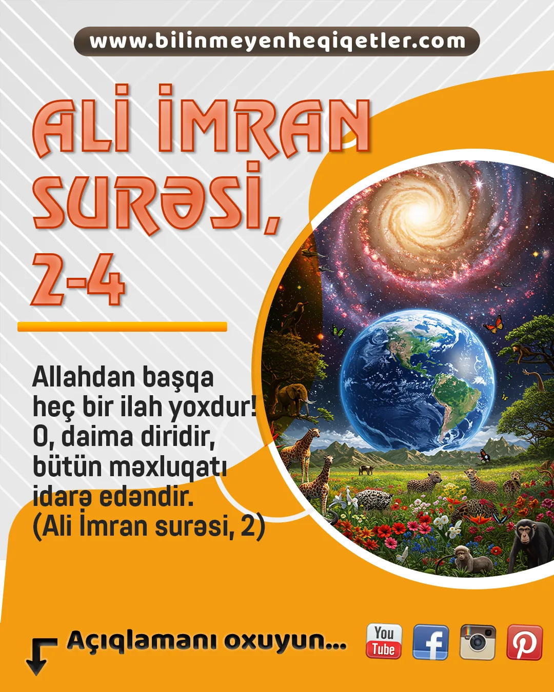 Allahdan başqa heç bir ilah yoxdur!