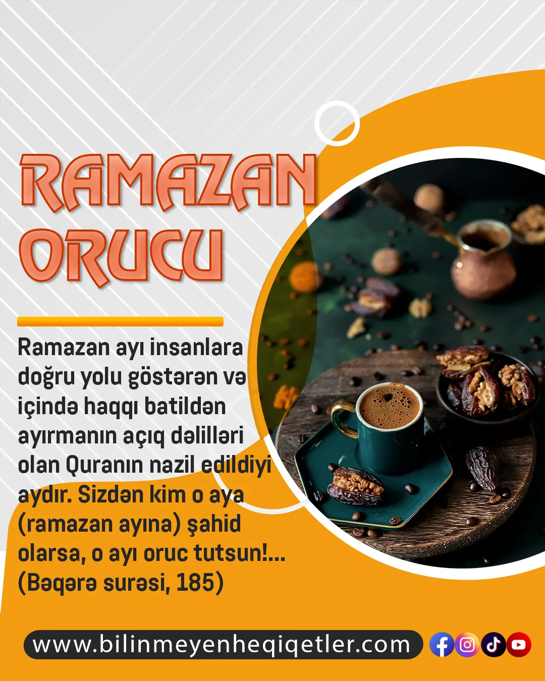 Allahın Quranda əmr etdiyi ibadətlərdən biri də Oruc tutmaqdır (3)
