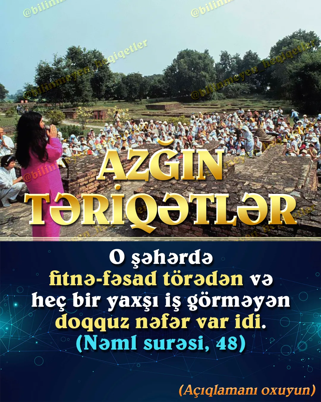 Amerika da daxil olmaqla dünyanın bir çox ölkəsində azğın düşüncəyə sahib təriqətlər mövcuddur