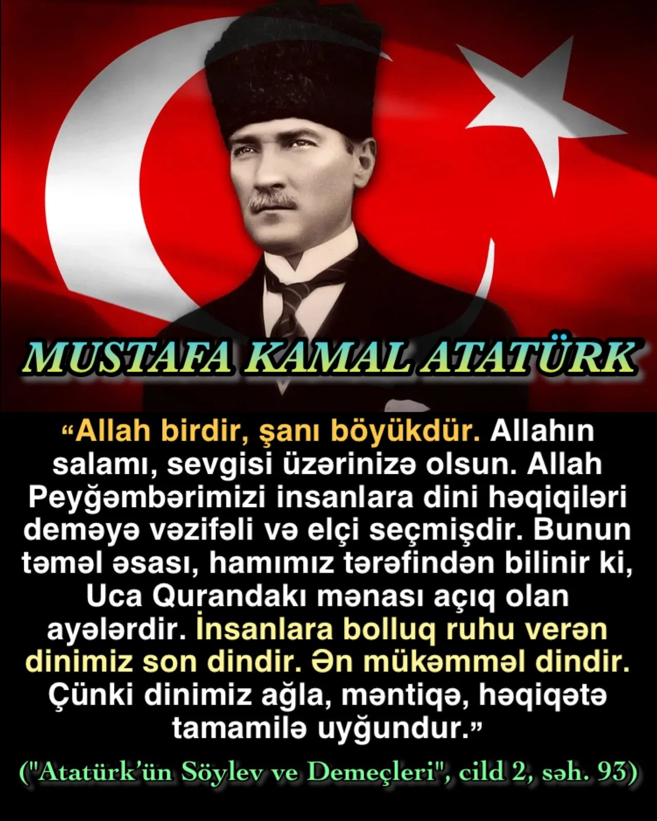 Atatürkün din siyasəti və mənəviyyat