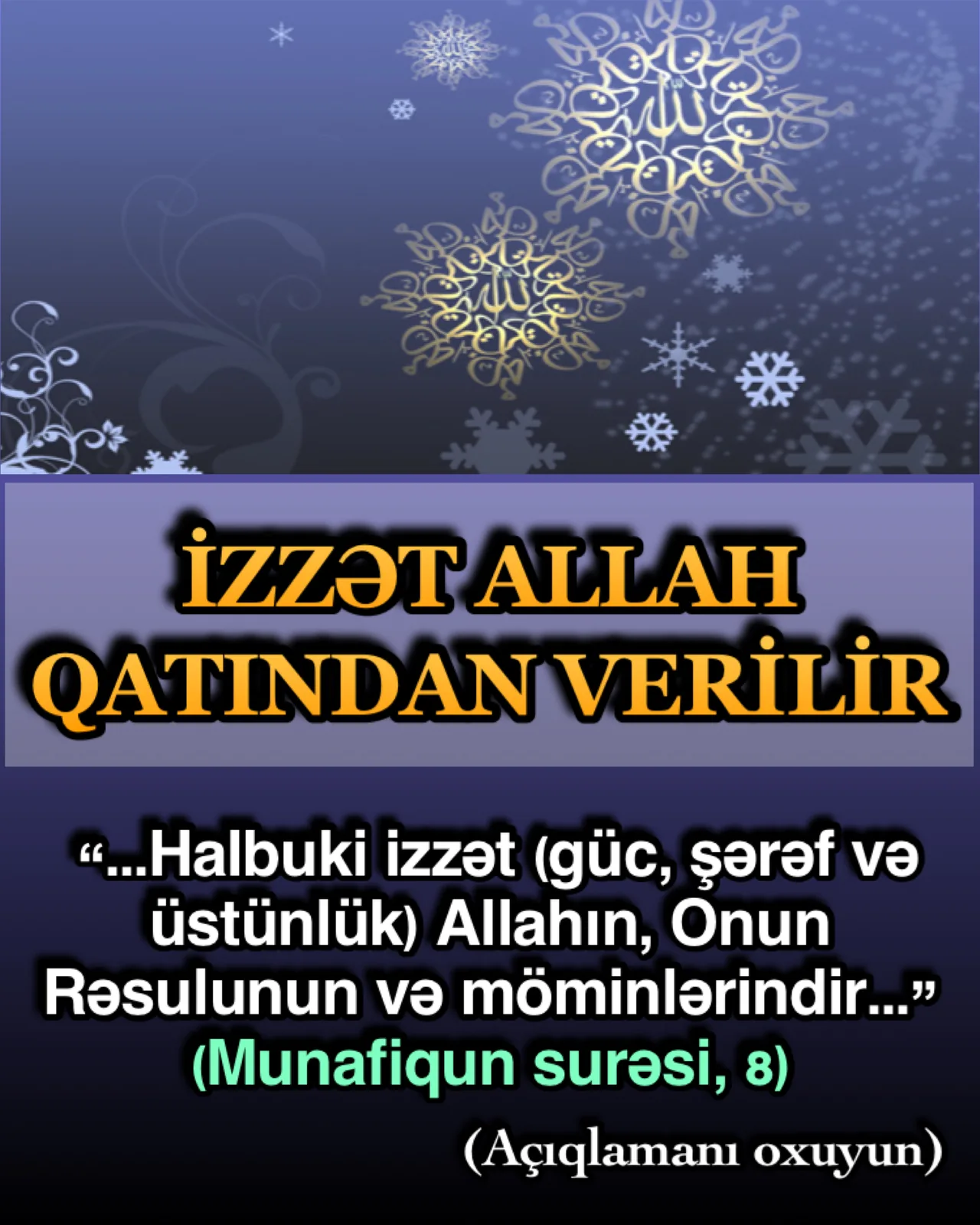 Axirətə inanmayan və tək həyatının dünya həyatı olduğunu zənn edən insanların böyük hissəsi