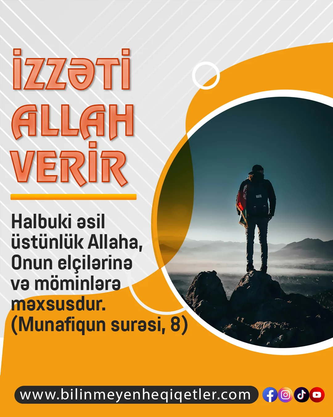 Axirətə inanmayan və tək həyatının dünya həyatı olduğunu zənn edən insanların böyük