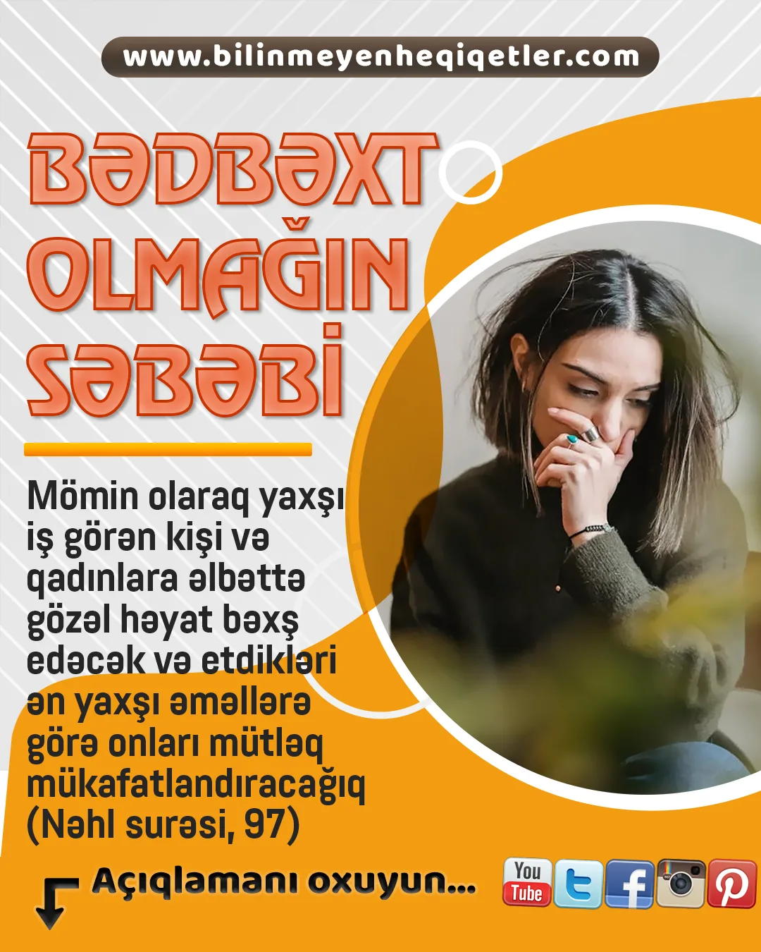 Bədbəxt olmağın səbəbi