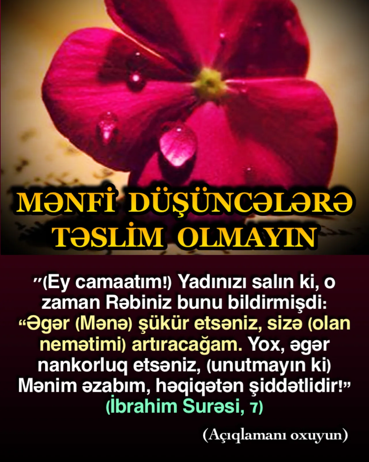 Bəzən insan heç bir səy göstərməsə də hər hansı yaxşı nəticələr əldə edəcəyini düşünür