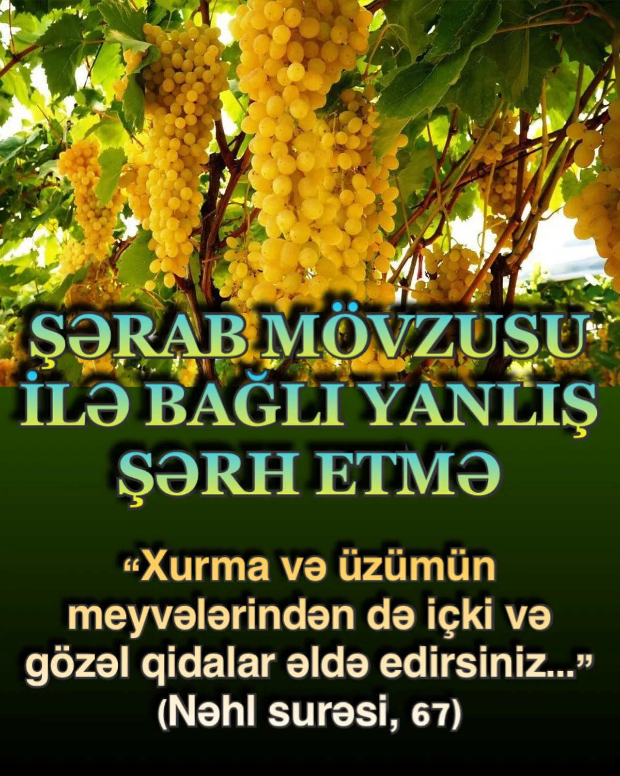 Quranda şərab mövzusundakı ziddiyyət iddiası