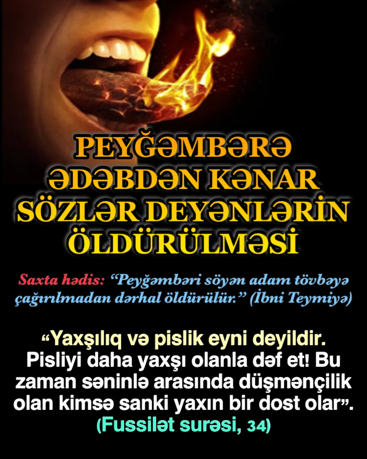 İslama qarşı sözlər söyləyənlər