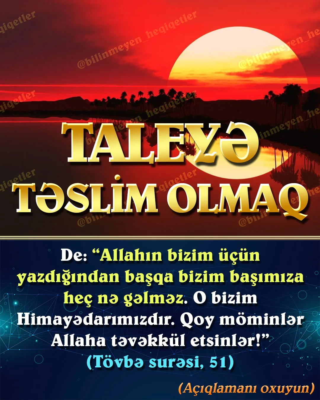 Bir çox insan başına gələn ani və gözlənilməz hadisələr qarşısında tez-tez ümidsizliyə qapılır