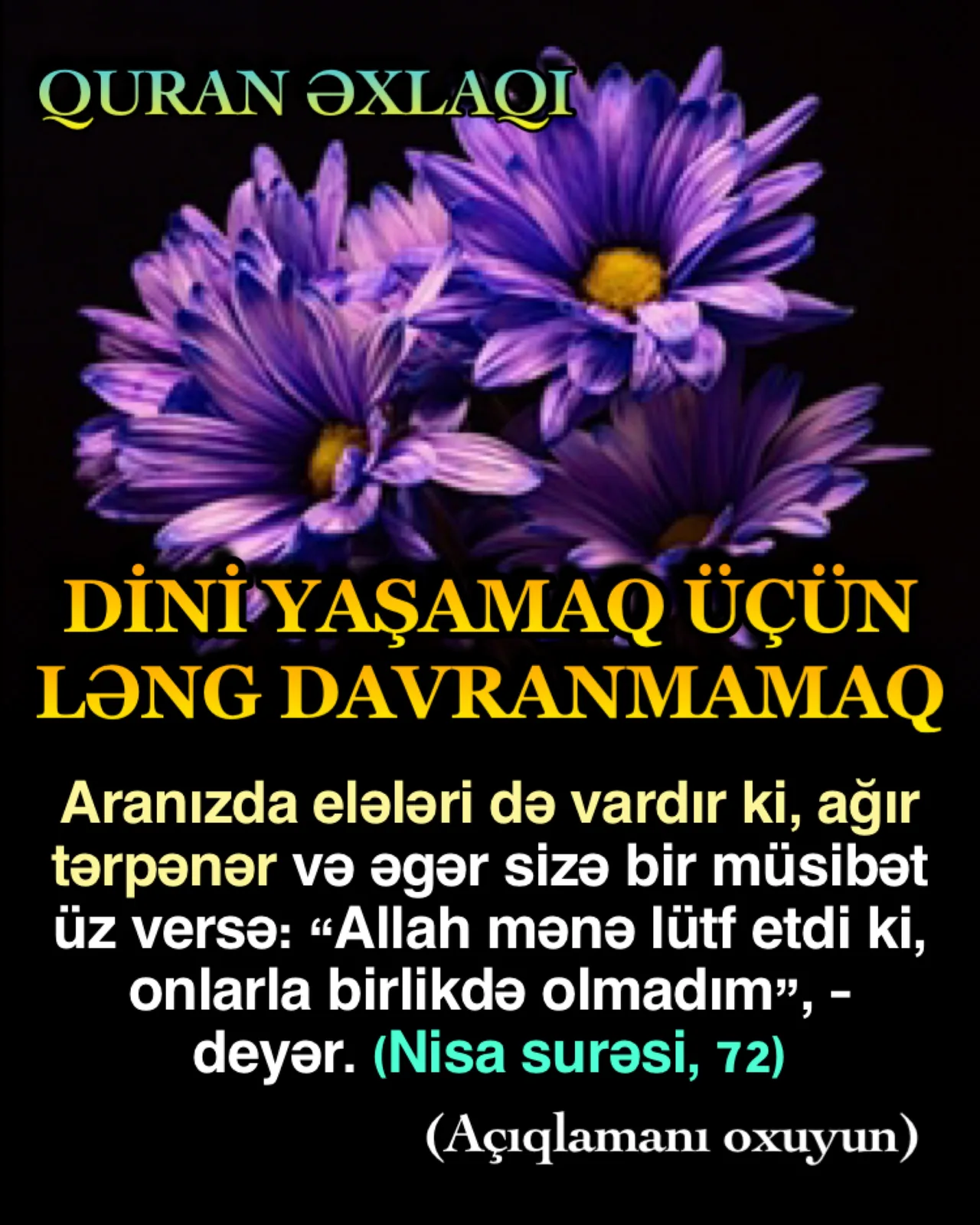 Bir möminin imanının gücü, səmimiyyəti və qətiyyəti onun Allah yolunda mübarizəsindən, İslama