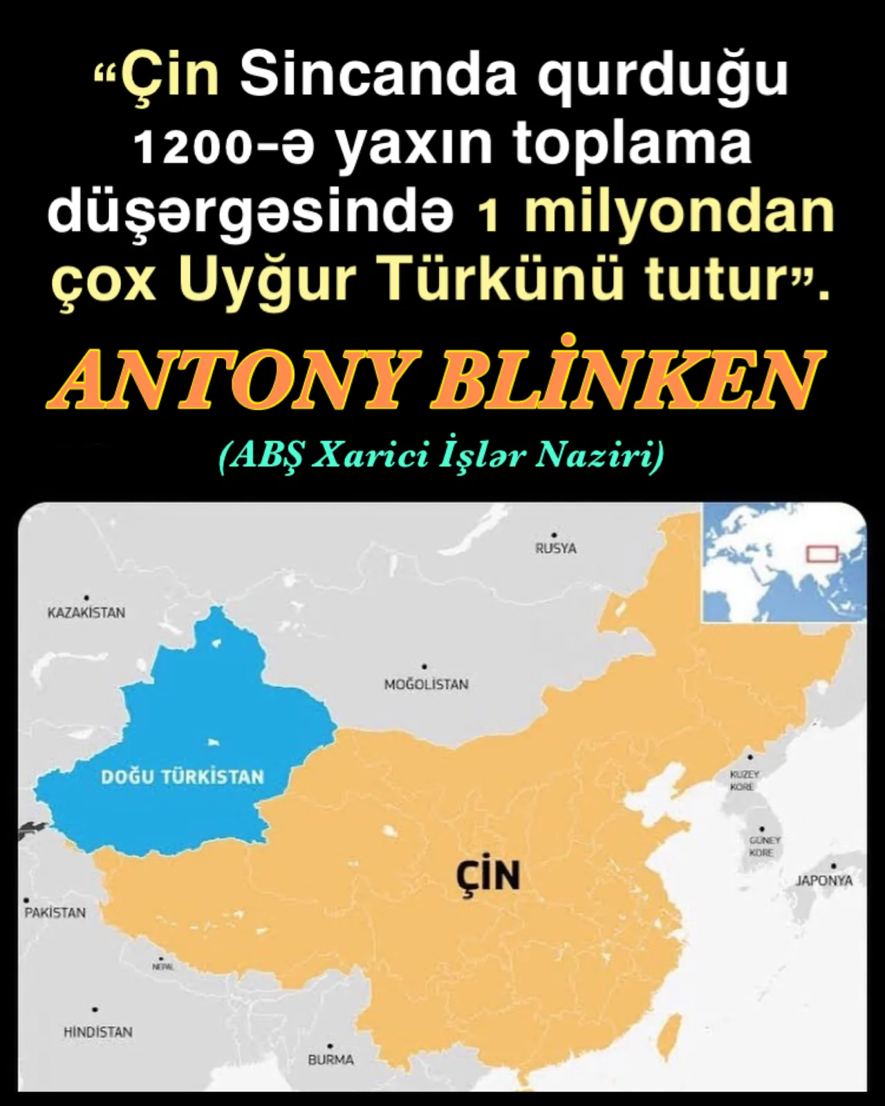 Çinin Şərqi Türküstandakı təzyiqləri