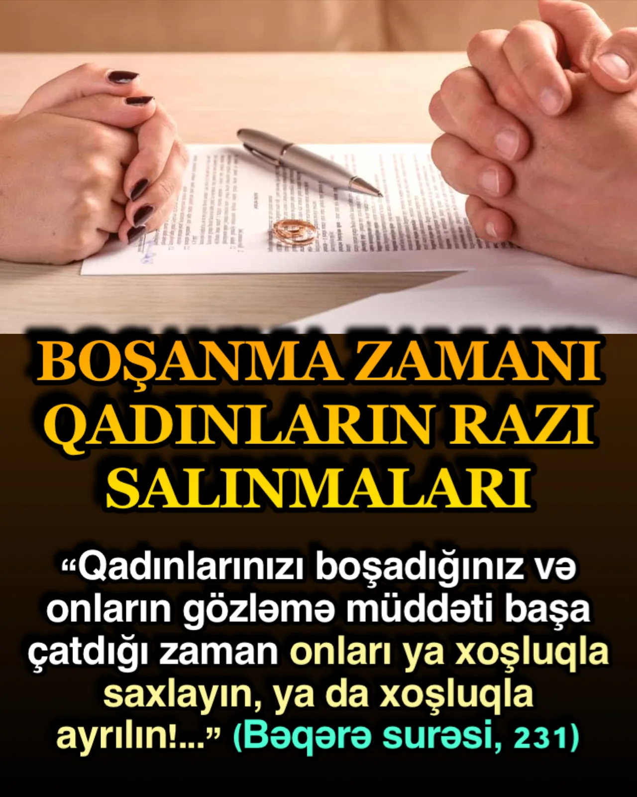 Boşanmanın həqiqi mənası