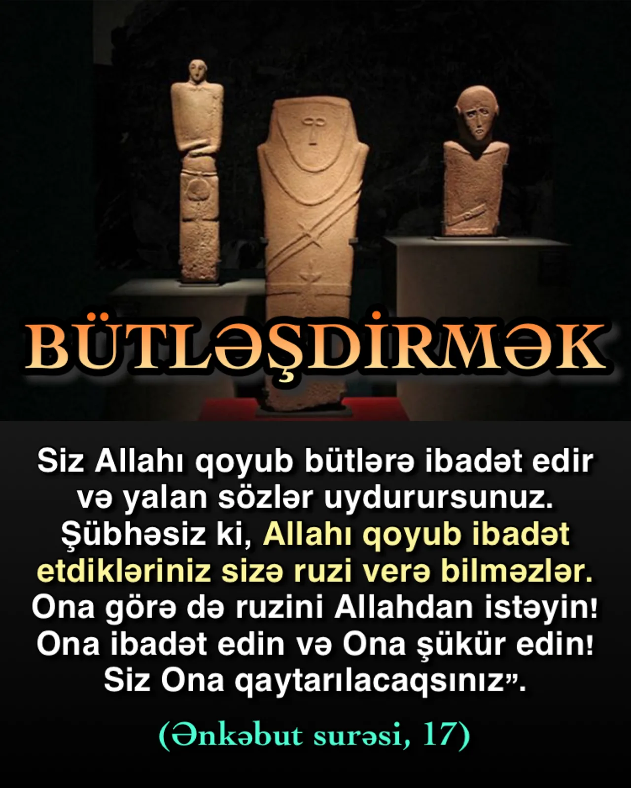 Bütləşdirmək – yalnız heykəl deyil