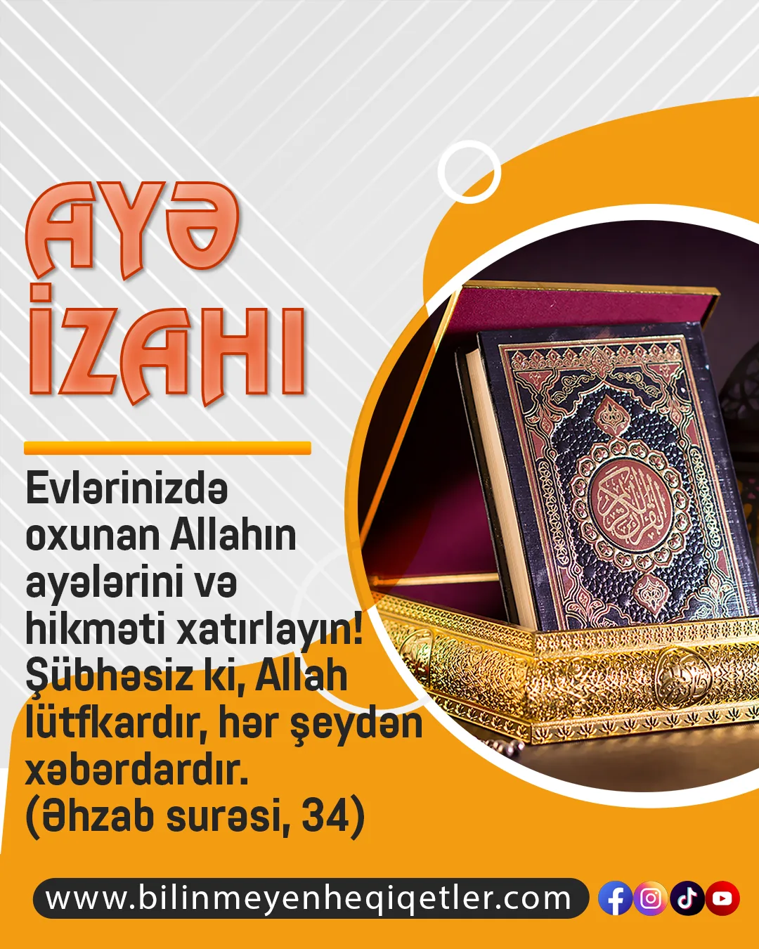 Allah dünyanı Quranla tanıdır