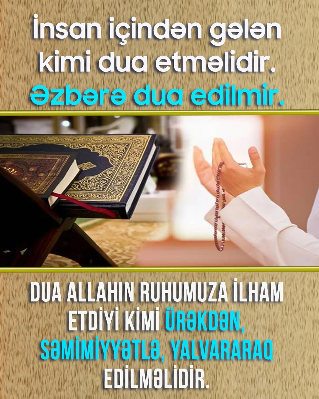 Çağırmaq, səslənmək, istəmək, kömək tələb etmək” mənalarına gələn dua sözü Qurana görə