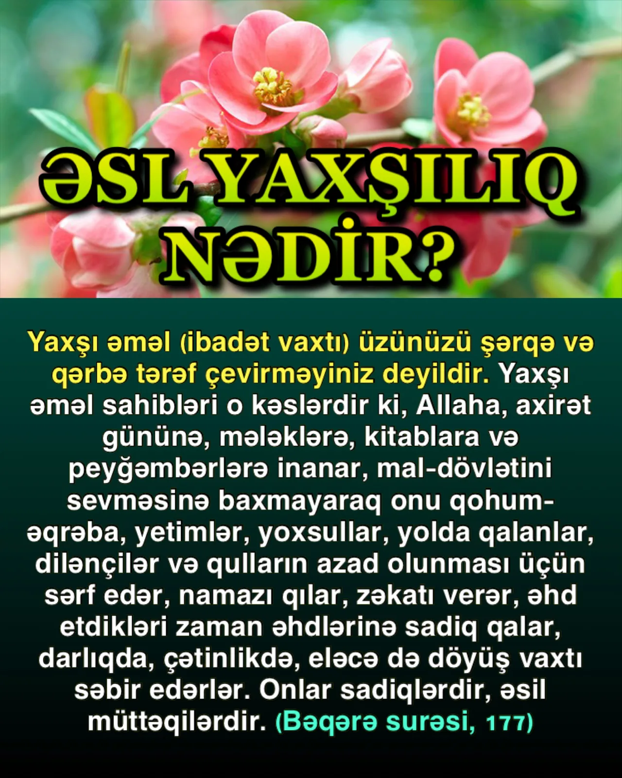 Cəmiyyət içində insanların müəyyən etdiyi bir "yaxşılıq" anlayışı vardır