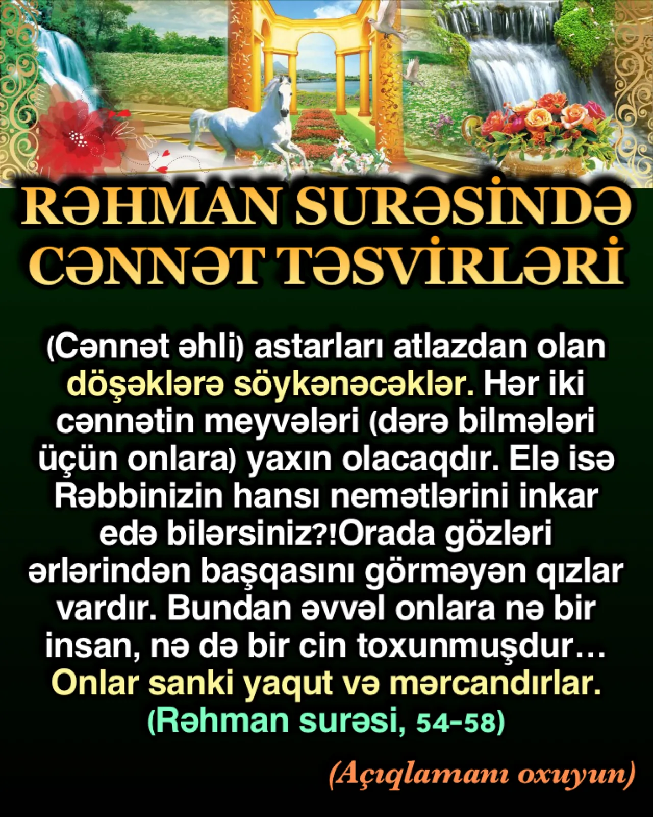 Müxtəlif cənnətlər vardır