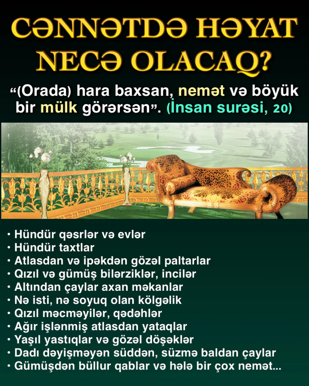 Cənnətdəki həyat təsvirləri