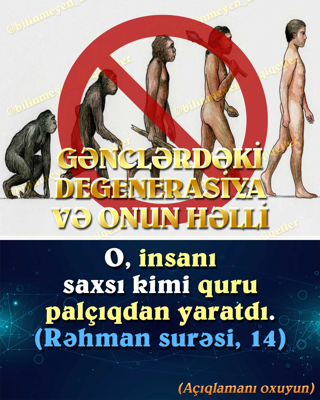 Darvinizmin “insan, mübarizə aparan heyvandır” şəklindəki təlqinləri ilə şiddətə qanuni don