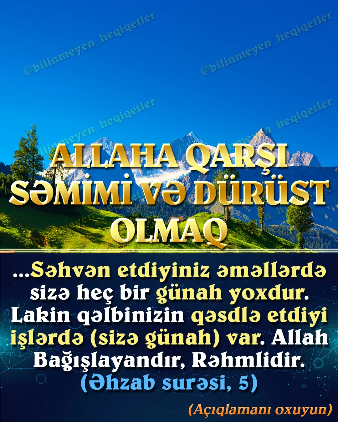 Din Allah qorxusu əsasında qurulmuşdur (2)