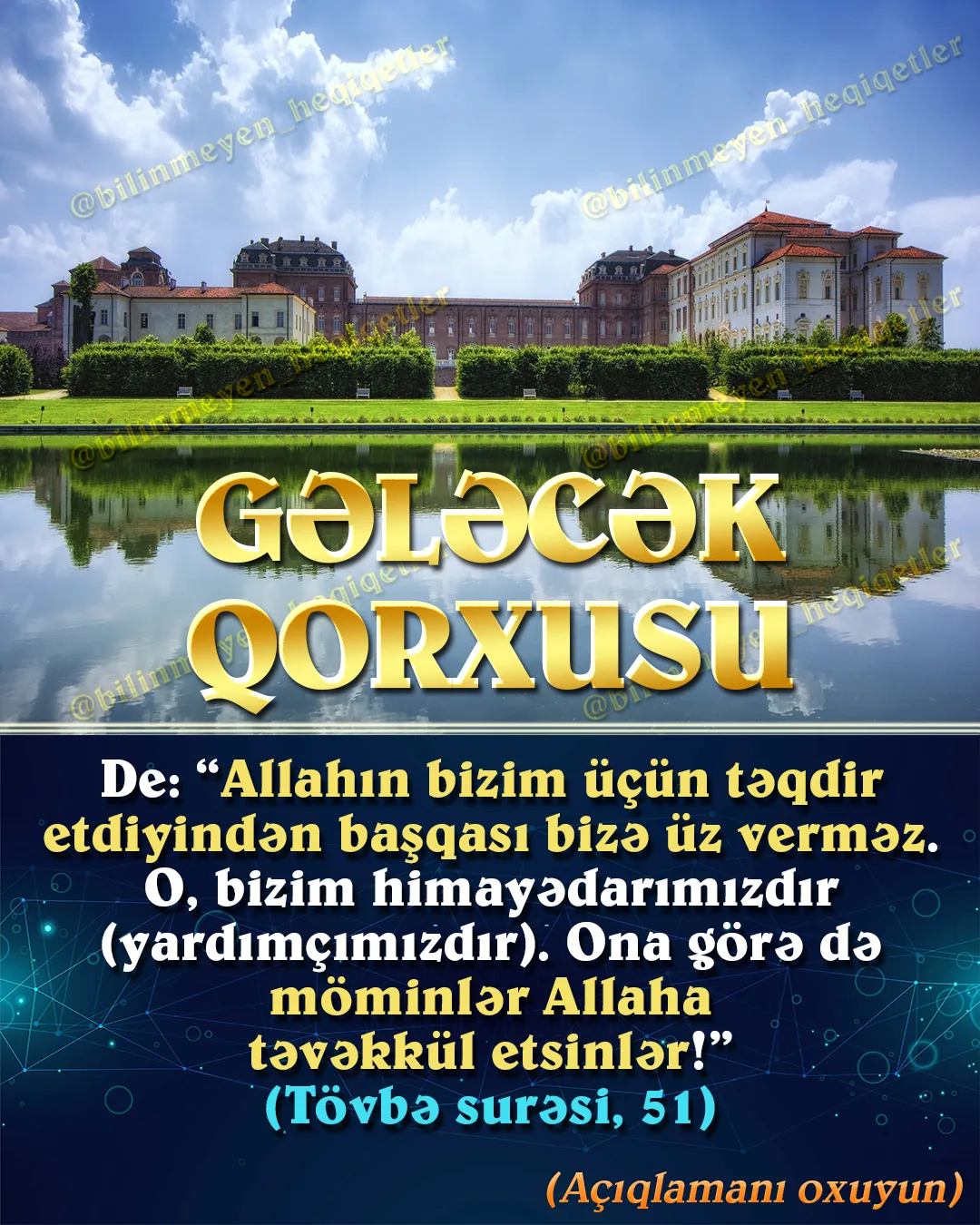 Din əxlaqı səmimi olaraq yaşandıqda insanlar bir çox problemlərindən təbii olaraq xilas olar