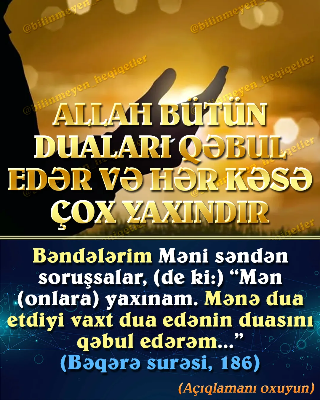 Din əxlaqından uzaq cəmiyyətdə Allaha dua etmək müxtəlif batil inanc və xurafatlarla