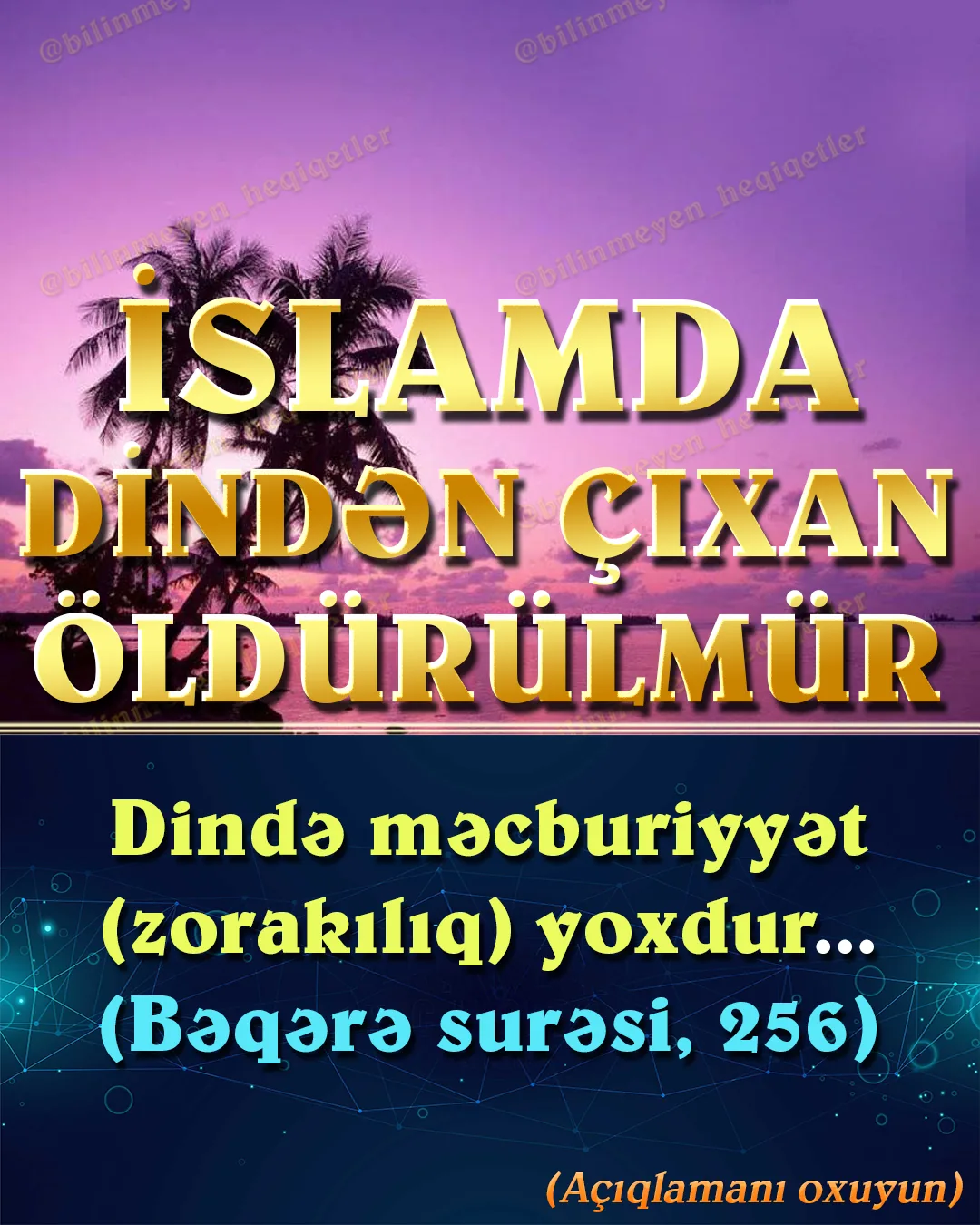 Dinindən dönən adama “mürtəd” deyilir