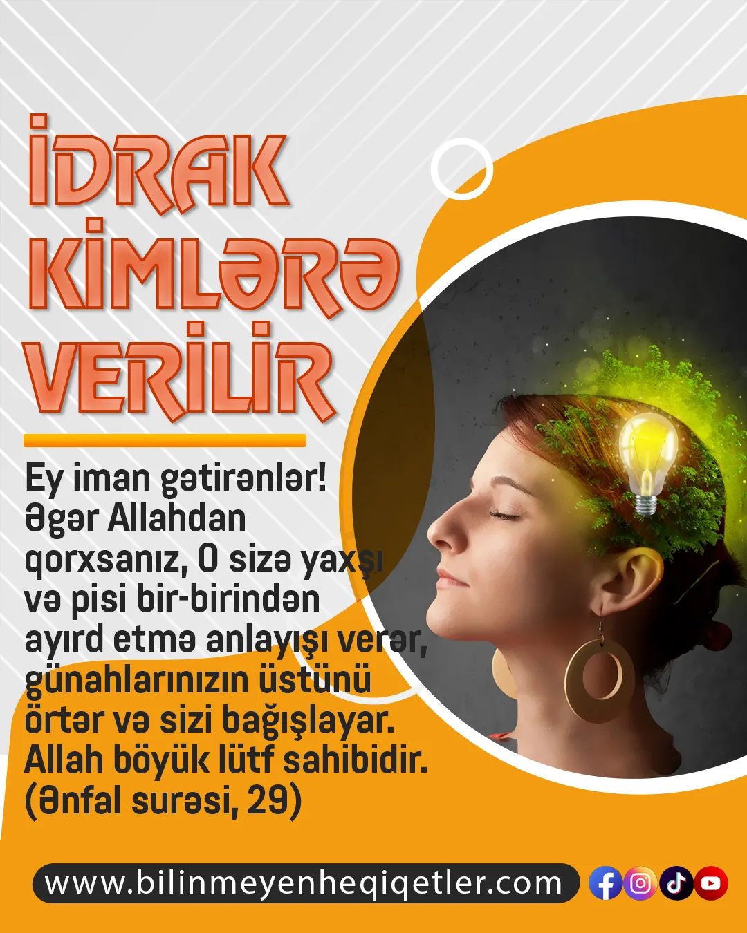 Doğrunu səhvdən ayıran bir anlayış, Allahdan qorxanlara, Quran ayələrində müjdələdiyi bir