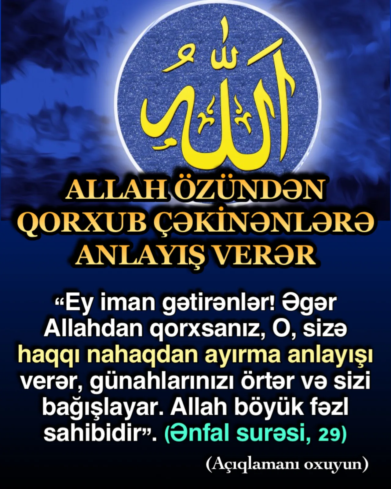 Doğrunu səhvdən ayıran bir anlayış, Quran ayələrində müjdələdiyi bir sirdir ki, bu anlayışın