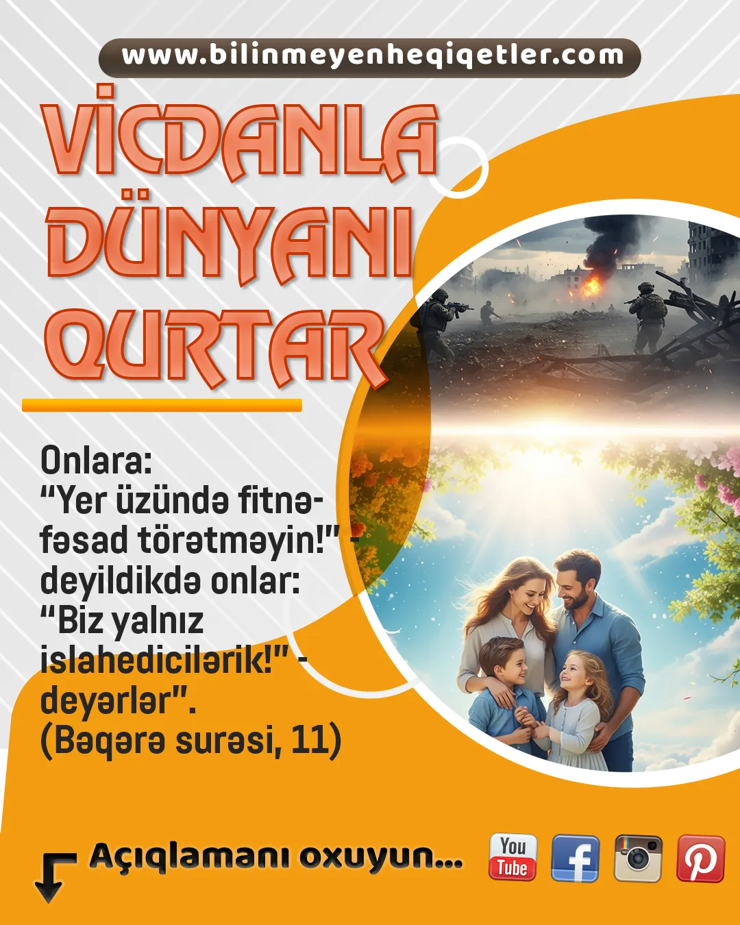 Dünyamız bu gün çox ciddi sınaqla üz-üzədir