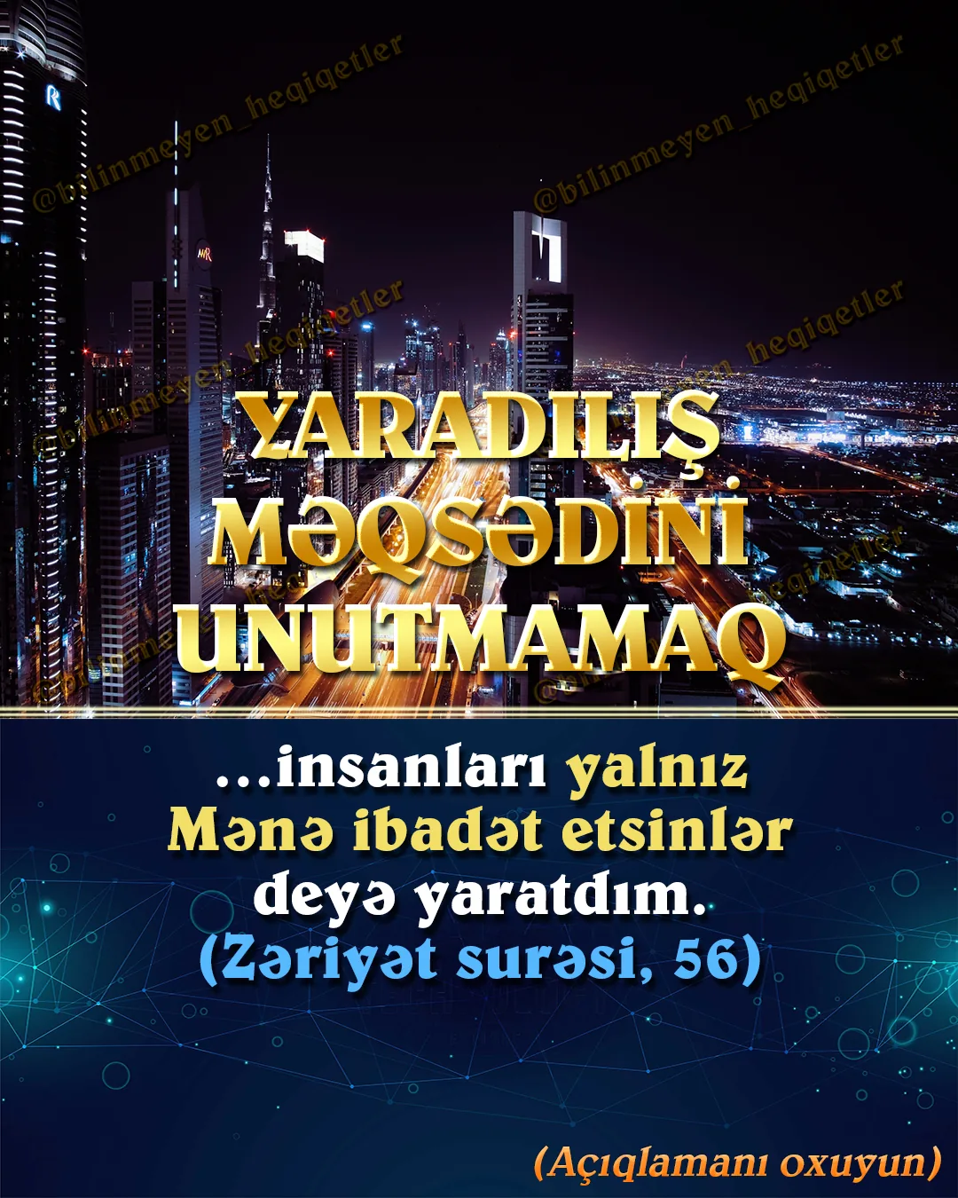 Əgər küçədəsənsə ətrafına ya da evdə olsan pəncərədən bax