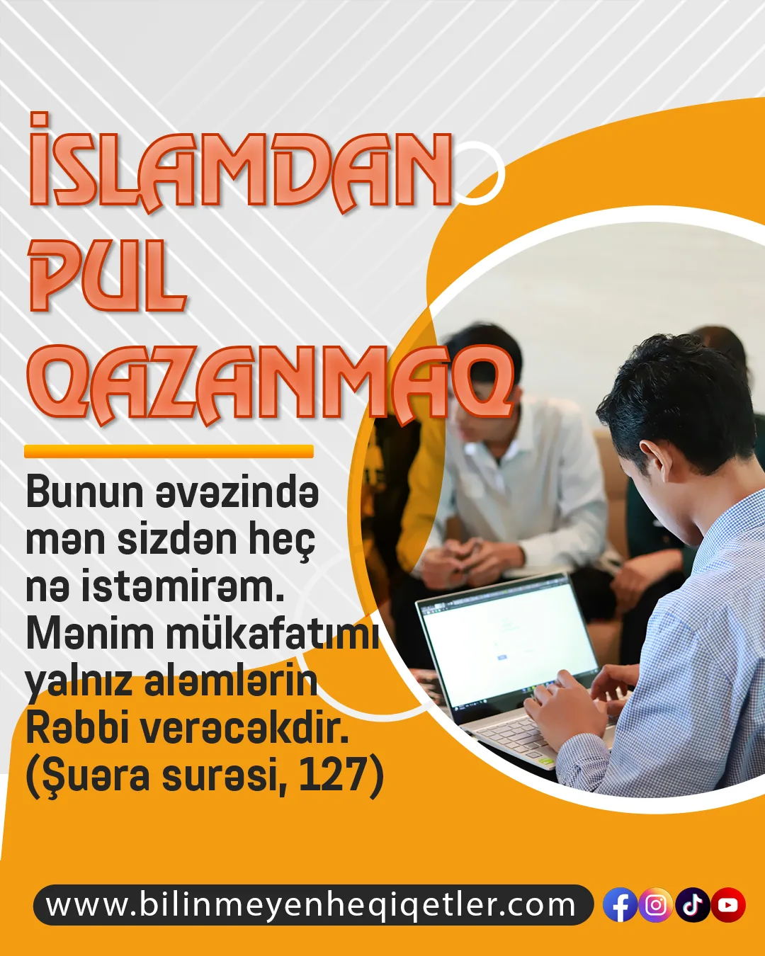 Əgər Quran əxlaqını təbliğ etsəm, bunun qarşılığında nə qazanaram?” Bu sual əslində cahil