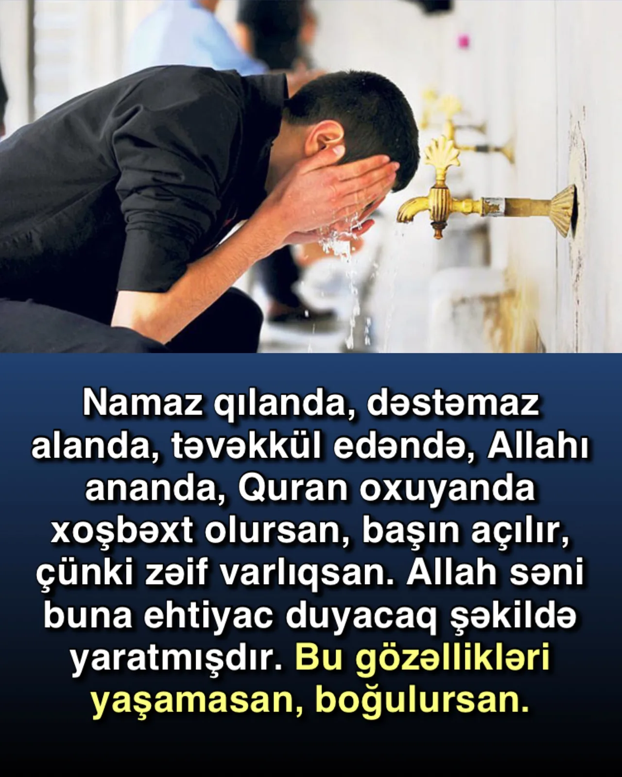 Əsl xoşbəxtlik yalnız Allaha səmimi qəlblə yönəlməklə mümkündür