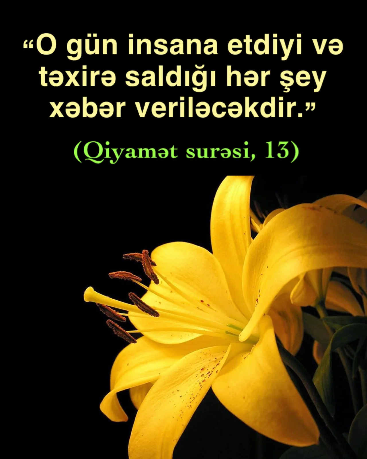 Gözəl əməlləri təxirə salmaq olmaz