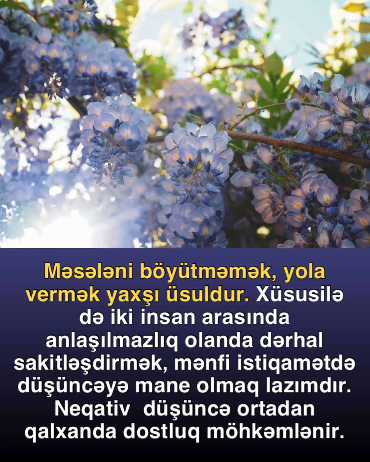 Hadisələr üzərində düşünüb dərs almaq