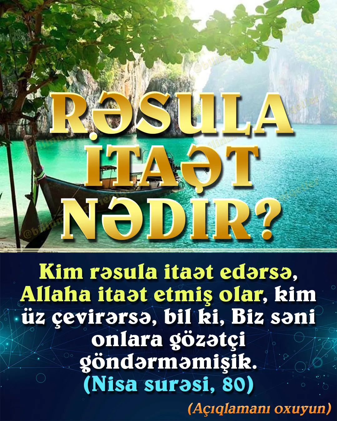 Hədisçilər adətən Qurana iman edən, onu tam qəbul edən müsəlmanlara iftira ataraq deyirlər ki