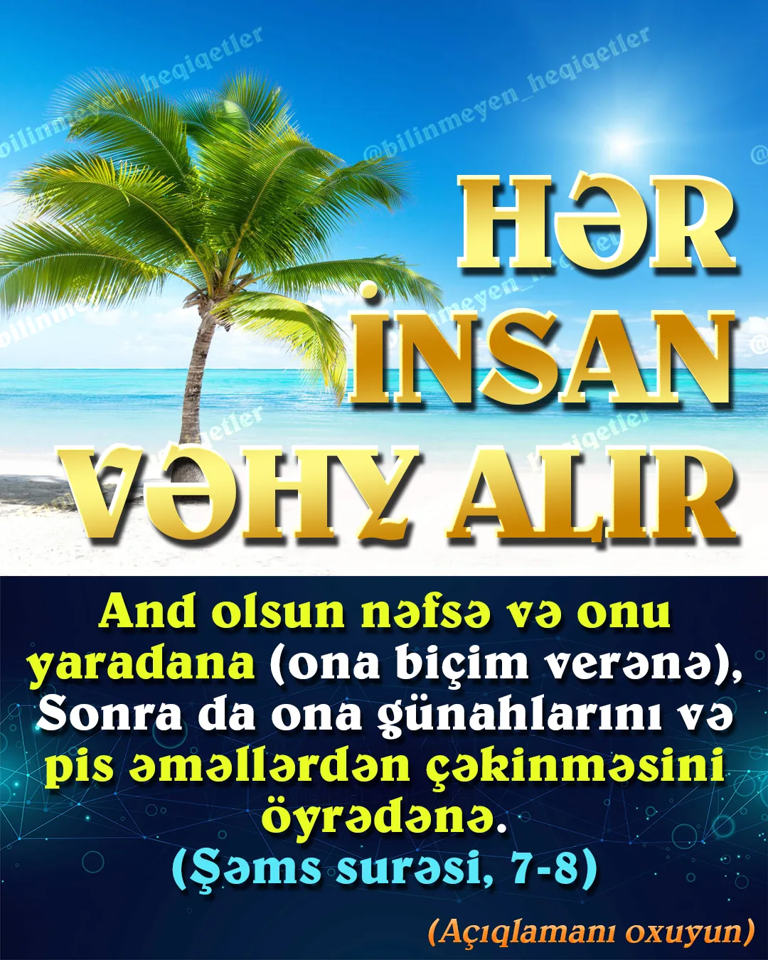 Hər hansı bir qərar verməzdən əvvəl bizə yol göstərən, doğru yola yönəldən bir səs eşidirik